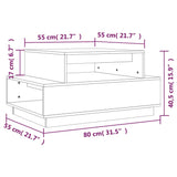 NNEVL Coffee Table 80x55x40.5 cm Solid Wood Pine