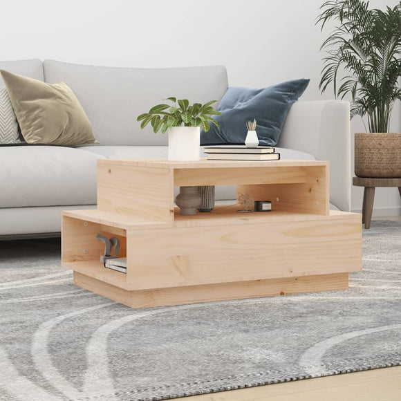 NNEVL Coffee Table 80x55x40.5 cm Solid Wood Pine