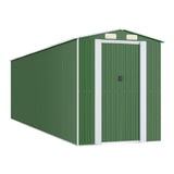NNEVL Garden Shed Green 192x689x223 cm Galvanised Steel