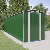 NNEVL Garden Shed Green 192x689x223 cm Galvanised Steel