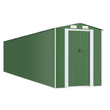 NNEVL Garden Shed Green 192x938x223 cm Galvanised Steel
