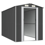 NNEVL Garden Shed Anthracite 192x357x223 cm Galvanised Steel