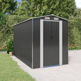 NNEVL Garden Shed Anthracite 192x357x223 cm Galvanised Steel