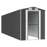 NNEVL Garden Shed Anthracite 192x689x223 cm Galvanised Steel