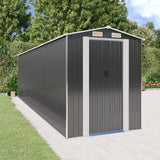 NNEVL Garden Shed Anthracite 192x689x223 cm Galvanised Steel