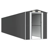 NNEVL Garden Shed Anthracite 192x938x223 cm Galvanised Steel