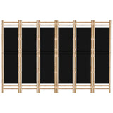 NNEVL Folding 6-Panel Room Divider 240 cm Bamboo and Canvas