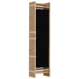 NNEVL Folding 6-Panel Room Divider 240 cm Bamboo and Canvas