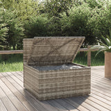 NNEVL Garden Middle Sofa with Cushion Grey 57x57x56 cm Poly Rattan