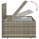 NNEVL Garden Middle Sofa with Cushion Grey 57x57x56 cm Poly Rattan
