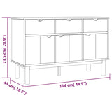 NNEVL Sideboard OTTA 114x43x73.5 cm Solid Wood Pine