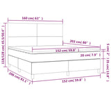 NNEVL Box Spring Bed with Mattress Black 153x203 cm Queen Size Faux Leather