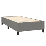NNEVL Box Spring Bed with Mattress&LED Dark Grey 106x203 cm King Single Size Fabric