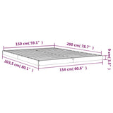 NNEVL Bed Frame without Mattress 150x200 cm Solid Wood Pine