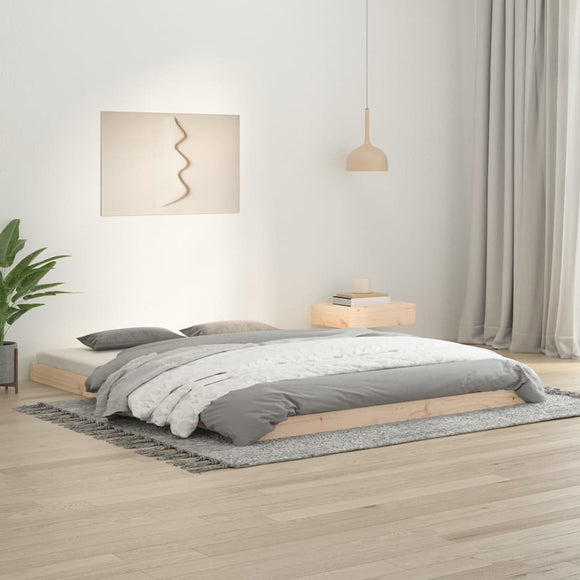 NNEVL Bed Frame without Mattress 150x200 cm Solid Wood Pine