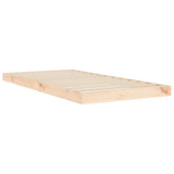 NNEVL Bed Frame without Mattress 90x190 cm Solid Wood Pine