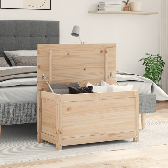 NNEVL Storage Box 80x40x45.5 cm Solid Wood Pine