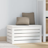 NNEVL Storage Box White 59.5x36.5x33 cm Solid Wood Pine