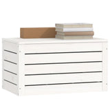 NNEVL Storage Box White 59.5x36.5x33 cm Solid Wood Pine
