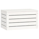NNEVL Storage Box White 59.5x36.5x33 cm Solid Wood Pine