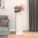 NNEVL Flower Stand White 40x40x90 cm Solid Wood Pine