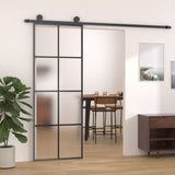NNEVL Sliding Door with Hardware Set 76x205 cm ESG Glass&Aluminium