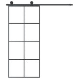 NNEVL Sliding Door with Hardware Set 90x205 cm ESG Glass&Aluminium