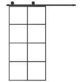 NNEVL Sliding Door with Hardware Set 102.5x205 cm ESG Glass&Aluminium