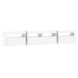 NNEVL TV Cabinet with LED Lights White 210x35x40 cm