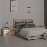 NNEVL Bedside Cabinets 2 pcs with LED Lights Sonoma Oak 70x36.5x40 cm