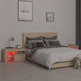 NNEVL Bedside Cabinets 2 pcs with LED Lights Sonoma Oak 70x36.5x40 cm