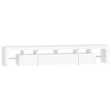 NNEVL TV Cabinet with LED Lights White 230x36.5x40 cm