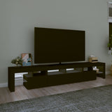 NNEVL TV Cabinet with LED Lights Black 230x36.5x40 cm