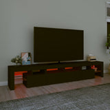 NNEVL TV Cabinet with LED Lights Black 230x36.5x40 cm