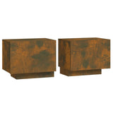 NNEVL Bedside Cabinet Smoked Oak 100x35x40 cm Engineered Wood