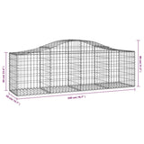 NNEVL Arched Gabion Basket 200x50x60/80 cm Galvanised Iron