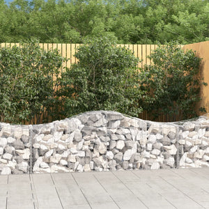 NNEVL Arched Gabion Basket 200x50x60/80 cm Galvanised Iron