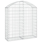 NNEVL Arched Gabion Basket 100x30x100/120 cm Galvanised Iron