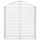NNEVL Arched Gabion Basket 100x30x100/120 cm Galvanised Iron