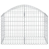 NNEVL Arched Gabion Basket 100x50x60/80 cm Galvanised Iron