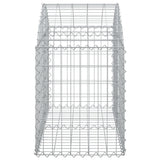 NNEVL Arched Gabion Basket 100x50x60/80 cm Galvanised Iron