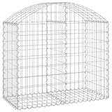 NNEVL Arched Gabion Basket 100x50x80/100 cm Galvanised Iron