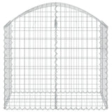 NNEVL Arched Gabion Basket 100x50x80/100 cm Galvanised Iron