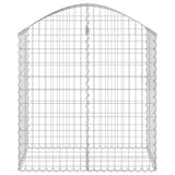 NNEVL Arched Gabion Basket 100x50x100/120 cm Galvanised Iron