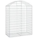 NNEVL Arched Gabion Basket 100x50x120/140 cm Galvanised Iron