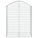 NNEVL Arched Gabion Basket 100x50x120/140 cm Galvanised Iron
