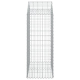 NNEVL Arched Gabion Basket 100x50x120/140 cm Galvanised Iron