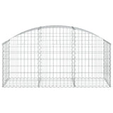 NNEVL Arched Gabion Basket 150x50x60/80 cm Galvanised Iron
