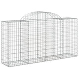 NNEVL Arched Gabion Basket 200x50x100/120 cm Galvanised Iron