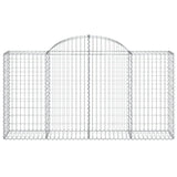 NNEVL Arched Gabion Basket 200x50x100/120 cm Galvanised Iron